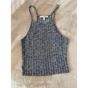 Express Crop Racerback Tank Heather Gray Size Small EUC